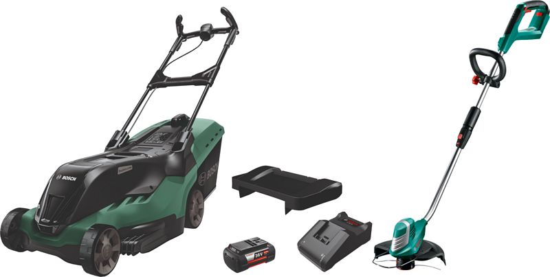 Foto van Bosch advancedrotak 36-690 + bosch advancedgrasscut 36 li