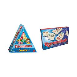 Foto van Spellenbundel - bordspellen - 2 stuks - triominos junior & rummikub