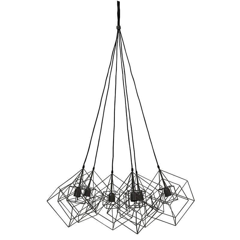 Foto van Light & living - hanglamp kubinka - 25x25x26 - zwart