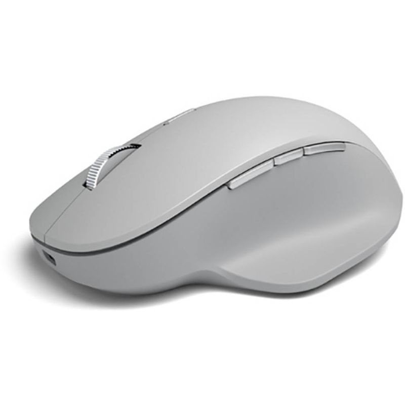 Foto van Microsoft surface precision mouse draadloze muis bluetooth optisch lichtgrijs 6 toetsen