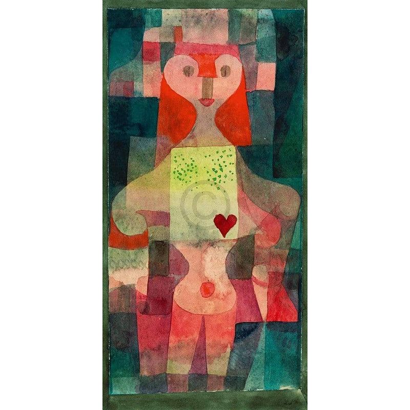 Foto van Paul klee - herzdame kunstdruk 60x80cm