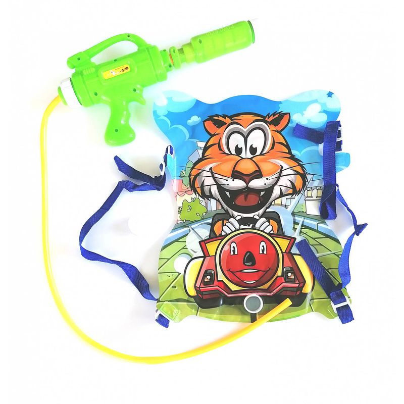 Foto van Funny toys waterpistool met tank tijger 35 cm groen 3-delig