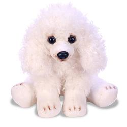 Foto van Pluche poedel knuffel hond wit 12 cm - knuffel huisdieren