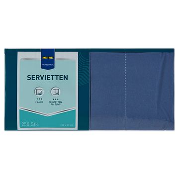 Foto van Metro professional sevetten 2 laags blauw 250 stuks bij jumbo