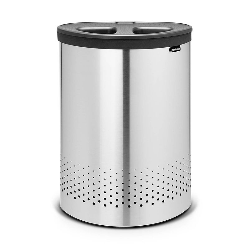 Foto van Brabantia selector wasbox met kunststof deksel 55 l - matt steel