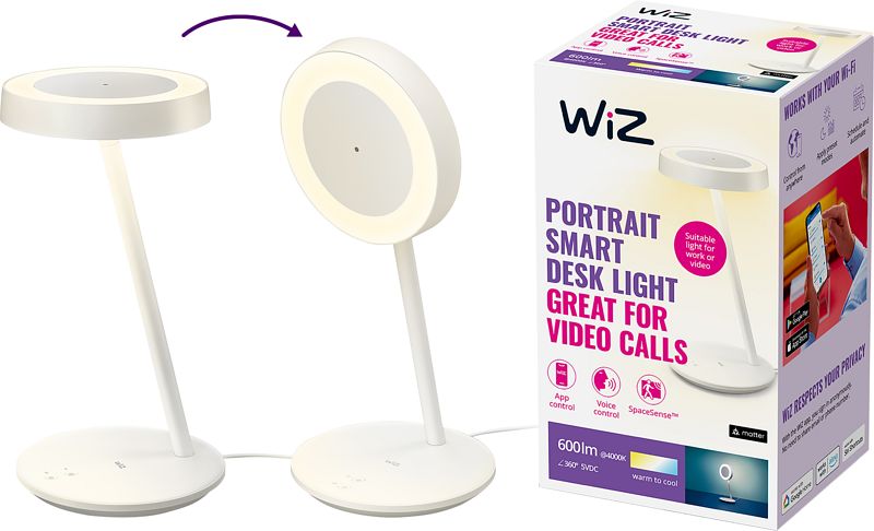 Foto van Wiz smart bureaulamp - alle tinten wit licht