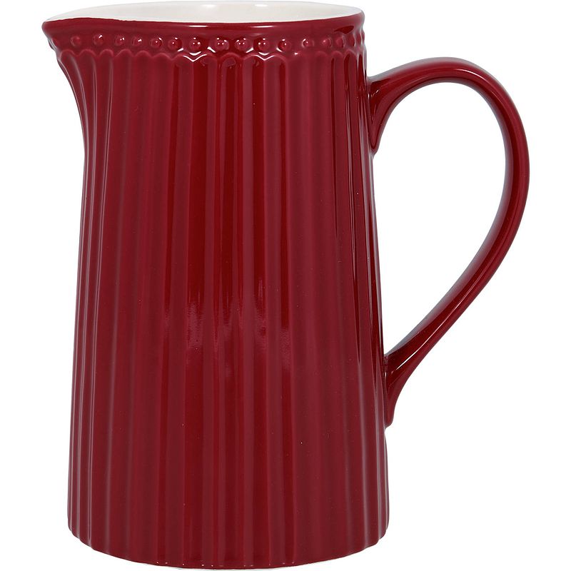 Foto van Greengate schenkkan / waterkan alice claret red (1 liter) h 17.6 cm