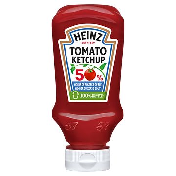 Foto van Heinz tomato ketchup 50% less ss  220ml bij jumbo