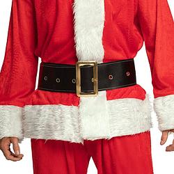 Foto van Kerstmannen riem - zwart - 145 cm - volwassenen - verkleedattributen