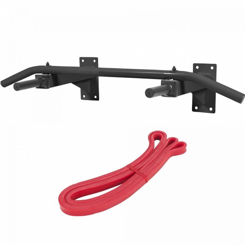 Foto van Gorilla sports optrek set - pull up bar met weerstandsband