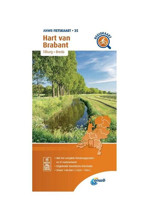 Foto van Fietskaart hart van brabant 1:66.666 - anwb - paperback (9789018047368)