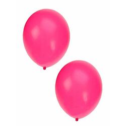 Foto van 25x stuks neon roze party ballonnen 27 cm - ballonnen