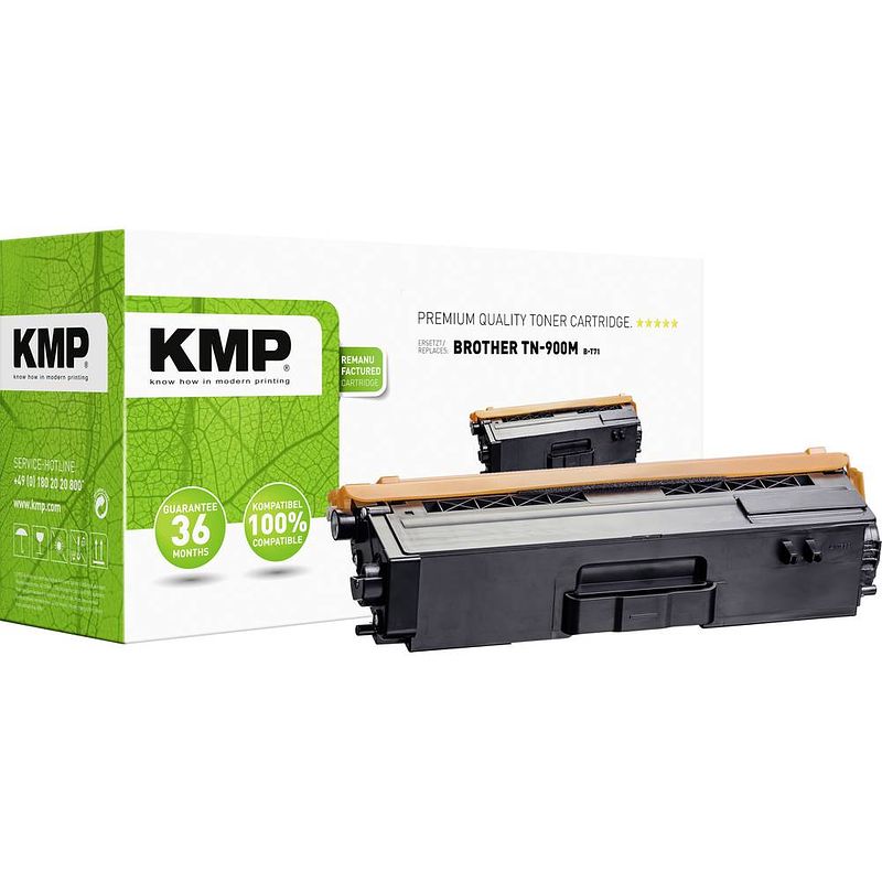 Foto van Kmp toner vervangt brother tn-900m, tn900m compatibel magenta 6000 bladzijden b-t71