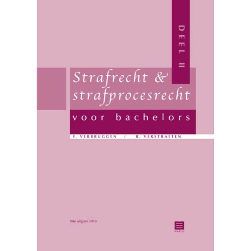 Foto van Strafrecht en strafprocesrecht voor bachelors / 2