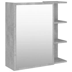 Foto van The living store wandspiegelkast betongrijs - 62.5 x 20.5 x 64 cm - trendy en functioneel