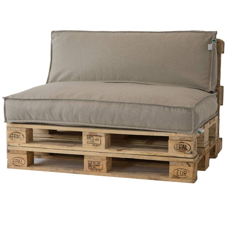 Foto van 2l home & garden palletkussen metro lounge beige - 120 x 80cm