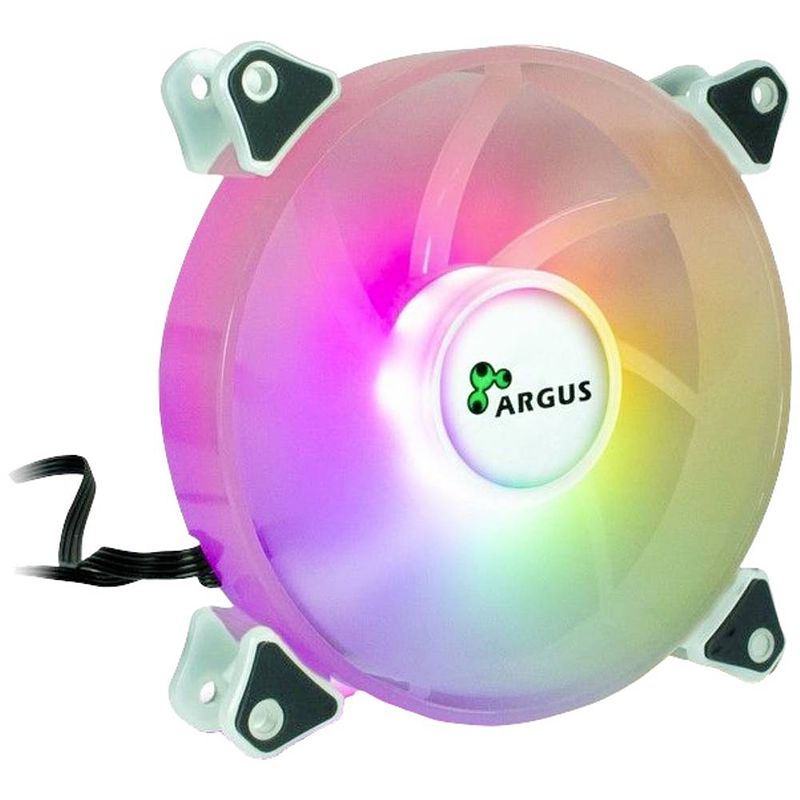 Foto van Inter-tech argus rs061 pc-ventilator grijs (b x h x d) 120 x 120 x 25 mm incl. led-verlichting