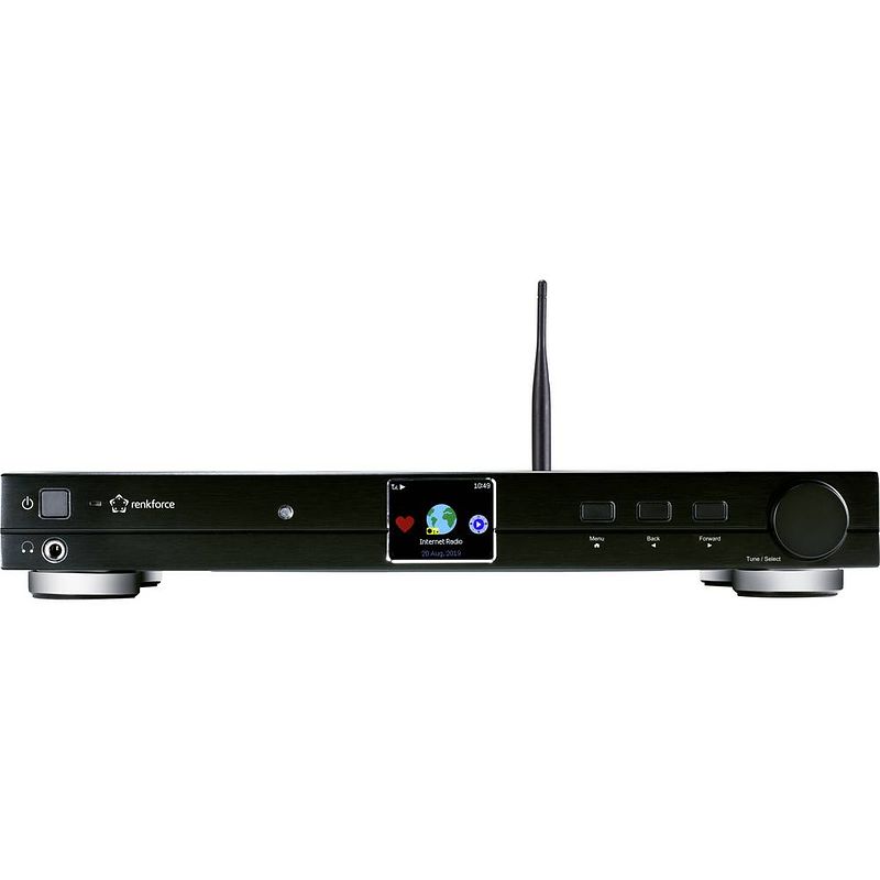 Foto van Renkforce rf-dab-ir1700 radio-adapter dab+, vhf (fm) internetradio, wifi, lan, bluetooth, dlna geschikt voor dlna zwart