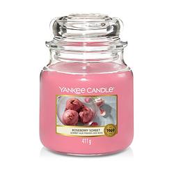 Foto van Yankee candle - roseberry sorbet geurkaars - medium jar - tot 75 branduren