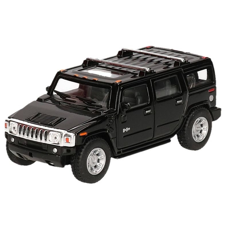 Foto van Schaalmodel hummer h2 suv zwart 12,5 cm - speelgoed auto's