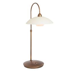 Foto van Klassieke tafellamp - steinhauer - glas - klassiek - g9 - l: 24cm - voor binnen - woonkamer - eetkamer - bruin