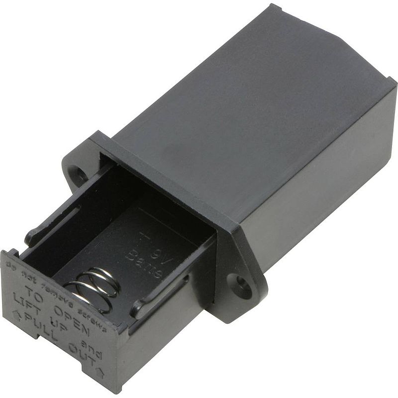 Foto van Tru components sbh-9v-com batterijhouder 1 9v (blok) soldeeraansluiting