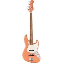 Foto van Fender limited edition player jazz bass pacific peach pf elektrische basgitaar