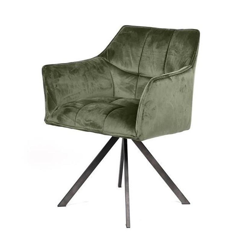 Foto van Set van 2 eetkamerstoelen suze velvet groen