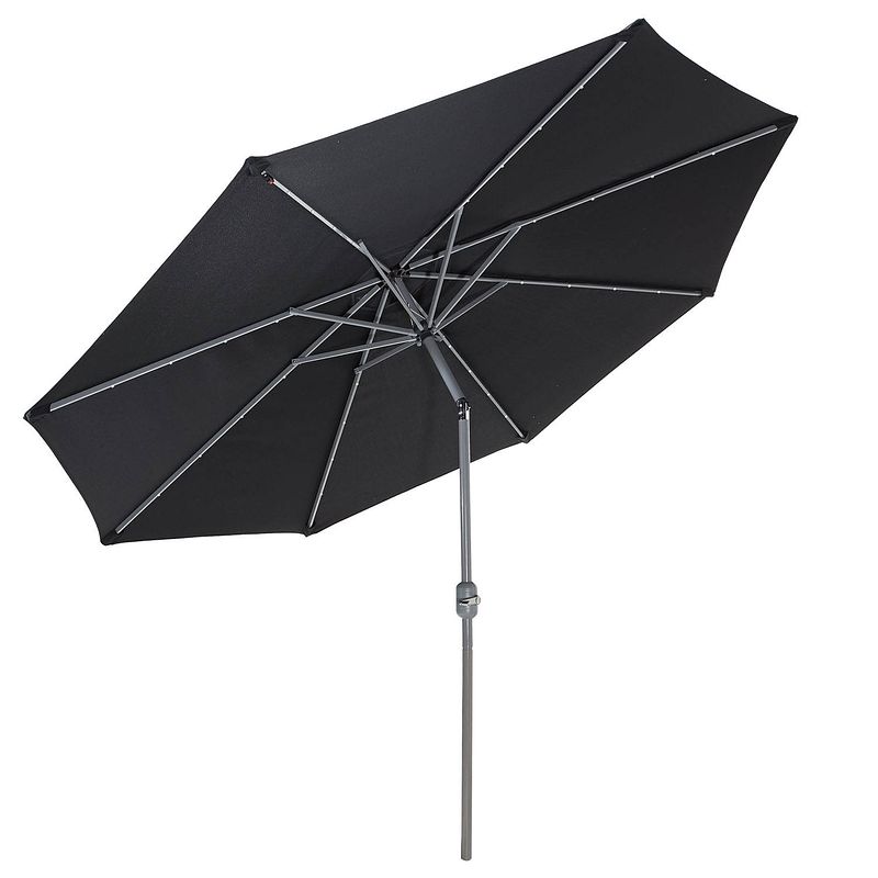 Foto van Goodvibes - kantelbare parasol met led-verlichting 300 cm, zwart