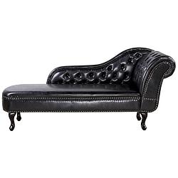 Foto van Beliani nimes chaise longue kunstleer 73 x 170 cm