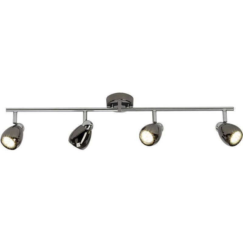 Foto van Brilliant milano g21732/76 plafondspot led gu10 12 w chroom, zwart