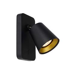 Foto van Lucide turnon - wandspot - led dim to warm - gu10 - 1x5w 2200k/3000k - zwart