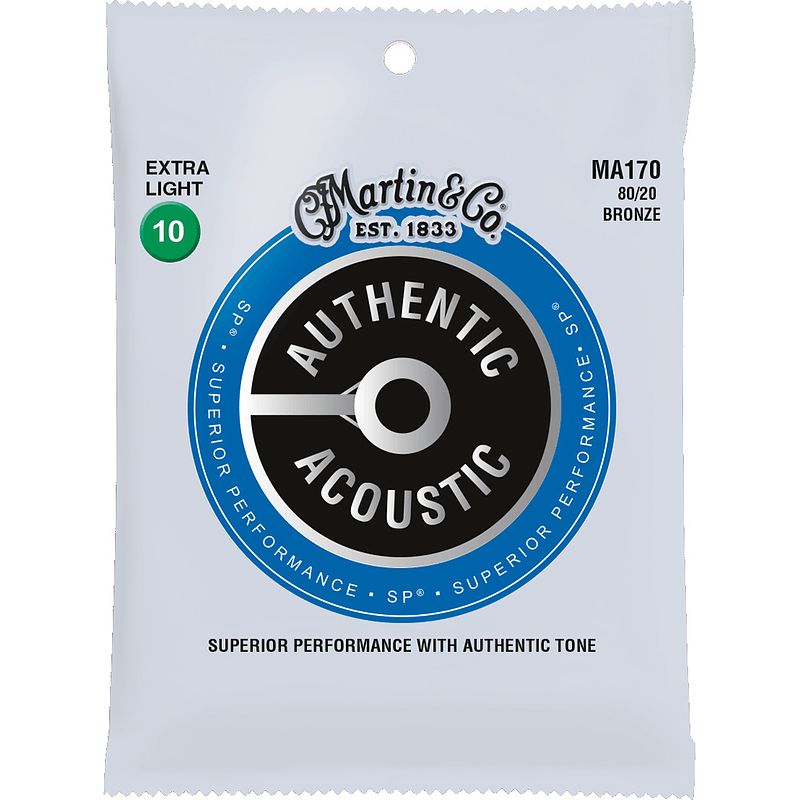 Foto van Martin strings ma170 authentic acoustic sp 80/20 bronze