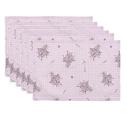 Foto van Haes deco - set van 6 placemats - 48x33 cm - 100% katoen - lavender garden