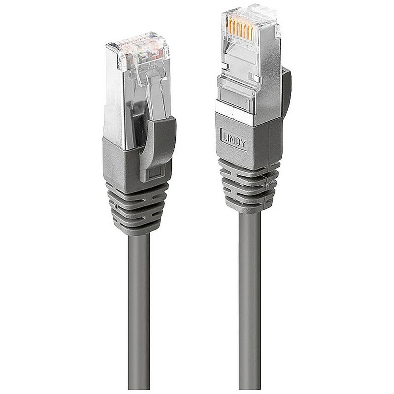 Foto van Lindy 47210 rj45 netwerkkabel, patchkabel cat 6 s/ftp 0.3 m antraciet 1 stuk(s)