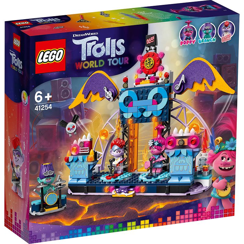 Foto van Lego trolls volcanic rock city concert 41254