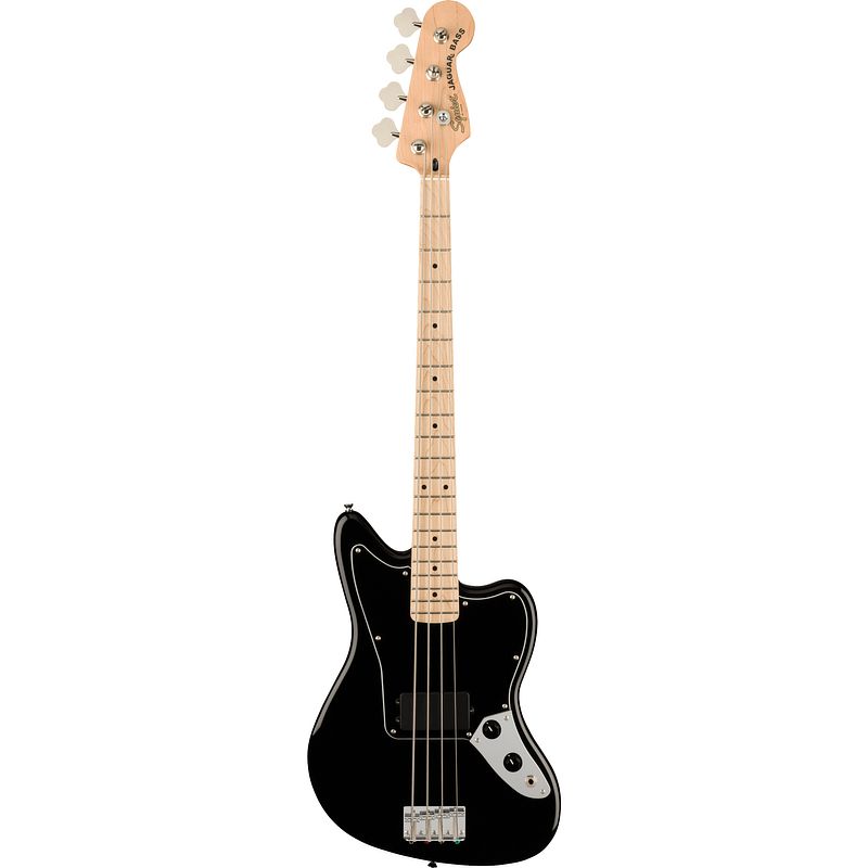 Foto van Squier affinity series jaguar bass h black mn elektrische basgitaar