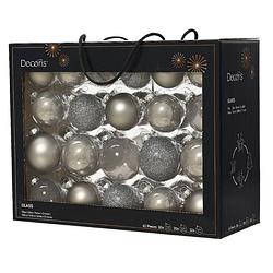 Foto van Decoris - kerstbal glas d7 cm mgrs ass 42st kerst