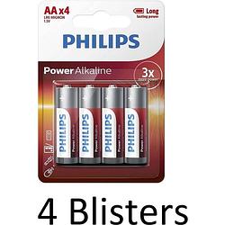Foto van 16 stuks (4 blisters a 4 st) philips power alkaline aa