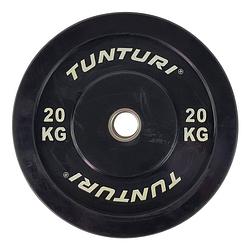 Foto van Tunturi bumper plate - halterschijf - zwart - 20 kg