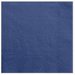 Foto van 20x papieren tafel servetten navy blauw 33 x 33 cm - feestservetten