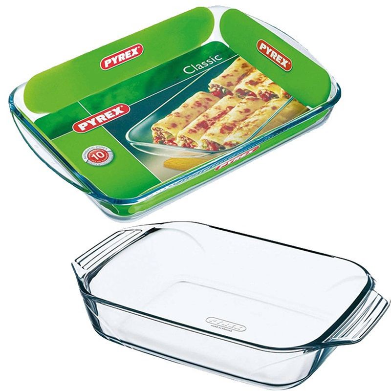 Foto van 2x glazen ovenschalen 1,4 en 3,7 liter - ovenschalen