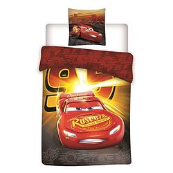 Foto van Disney cars dekbedovertrek - 100% microvezel - 1-persoons (140x200 cm + 1 sloop) - 1 stuk (63x63 cm) - rood