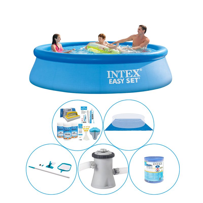 Foto van Intex easy set rond 305x76 cm - 6-delig - zwembad combi deal