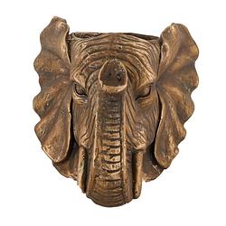 Foto van Dknc - plantenbak olifant magnesium - 34x34x27 cm - goud