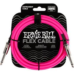 Foto van Ernie ball 6413 flex 3 meter instrumentkabel roze