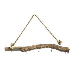 Foto van Hanger scott met 5 haken - naturel - 25x50x5 cm - leen bakker