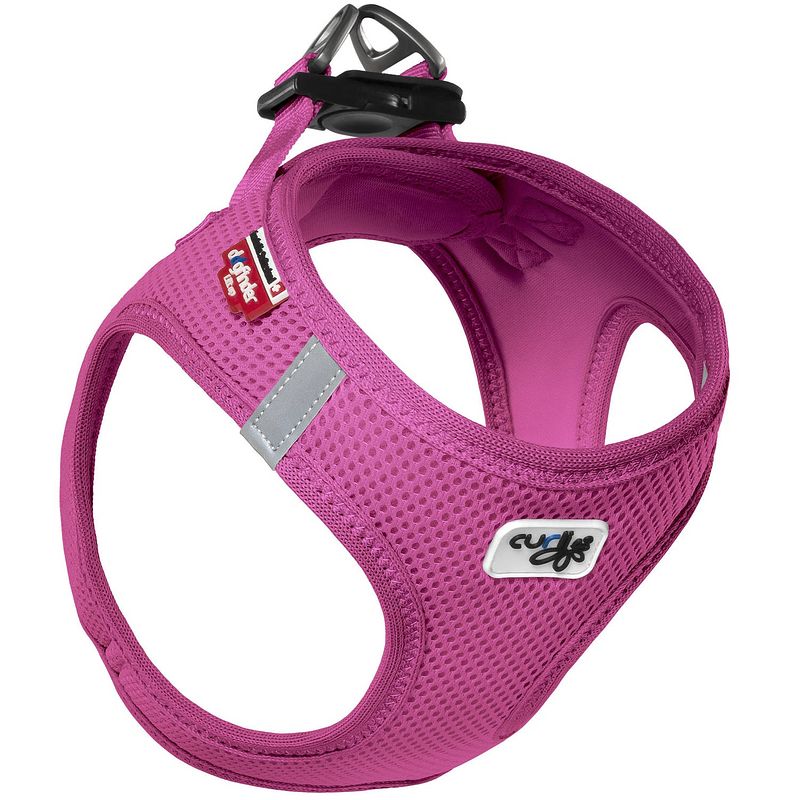 Foto van Curli hondentuigje air-mesh 8-13 kg polyester fuchsia