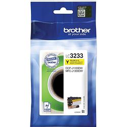 Foto van Brother inktcartridge, 1.500 pagina's, oem lc3233y, geel