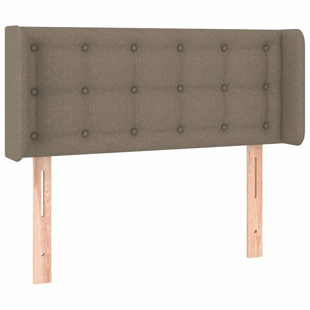 Foto van Vidaxl hoofdbord met randen 93x16x78/88 cm stof taupe